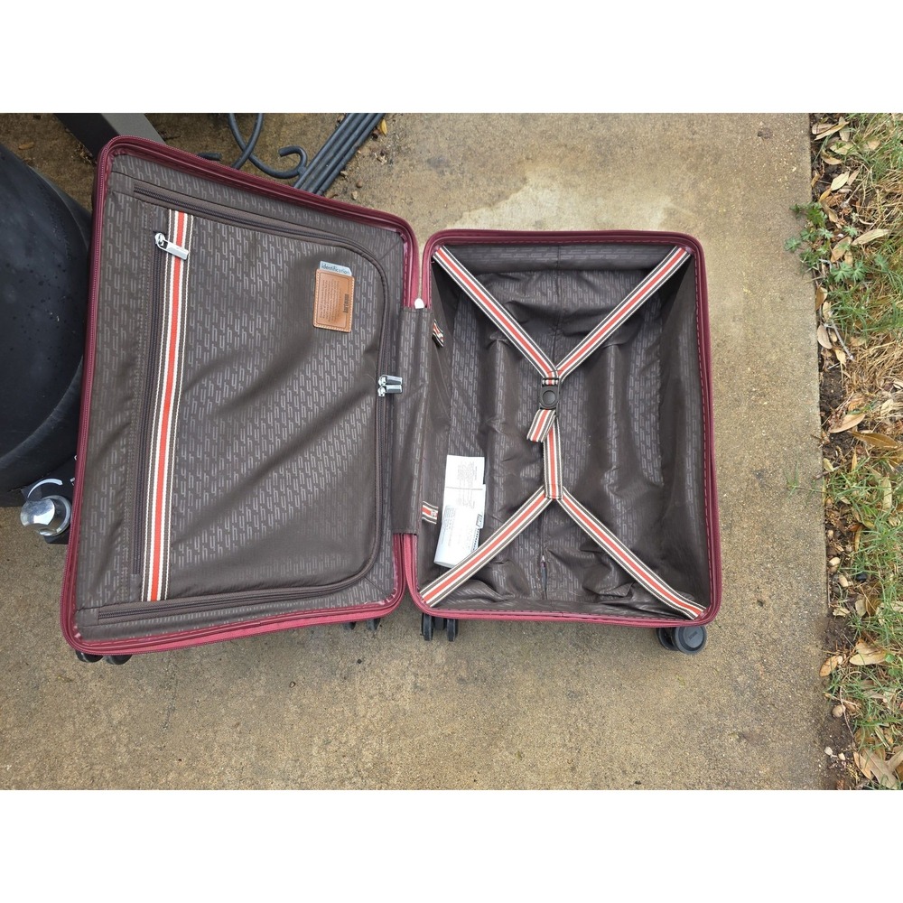 Hartmann Hardside Spinner Red Burgundy Travel Luggage 19x14x9.5 - Picture 8 of 12